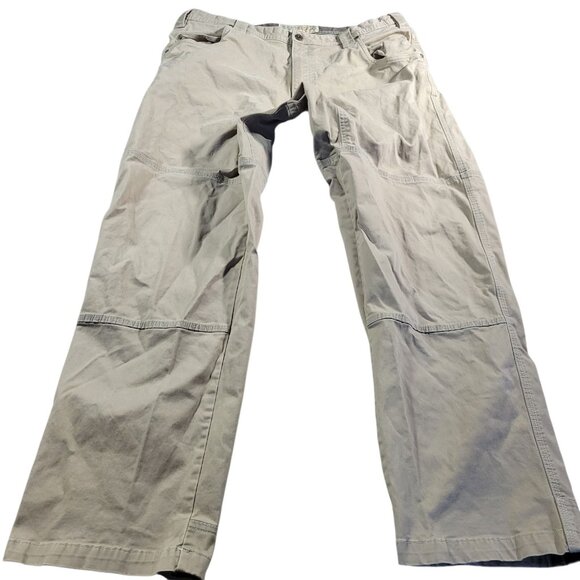 Cabelas Pants Mens 40x33 Tag 40x34 Heavy Canvas Work Outdoor Hiking - Picture 1 of 8